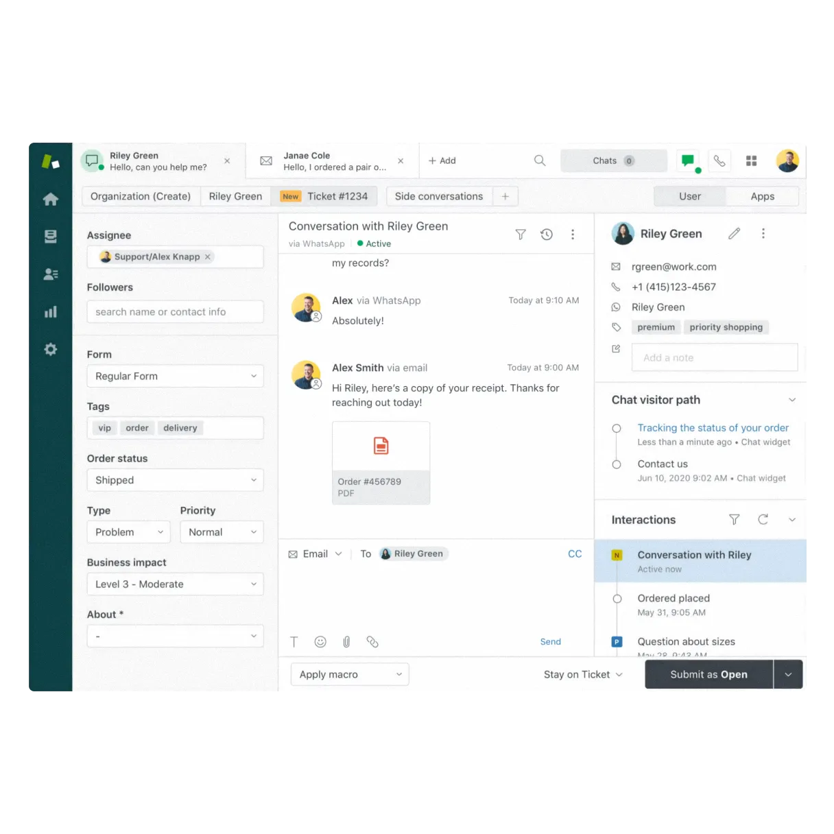 Zendesk UI